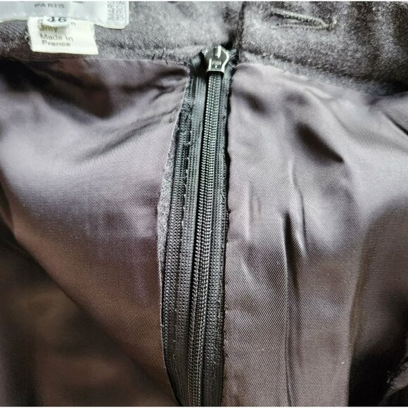 Celine Vintage Wool Skirt - Size 14 US/FR46 Gray Zip Closure Archival Design - Picture 7 of 8